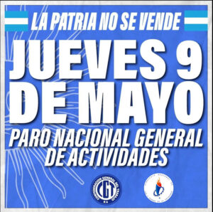 El Sindicato Regional de Luz y Fuerza de la Patagonia Adhiere al PARO GENERAL del día Jueves 09 de Mayo convocado por la Confederación General de Trabajo de la República Argentina.